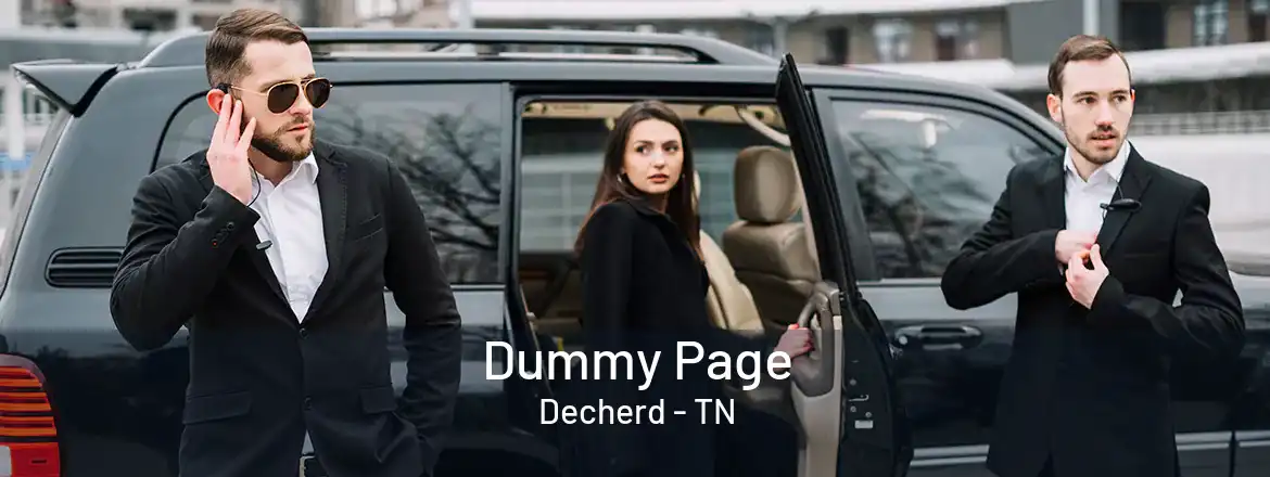 Dummy Page Decherd - TN