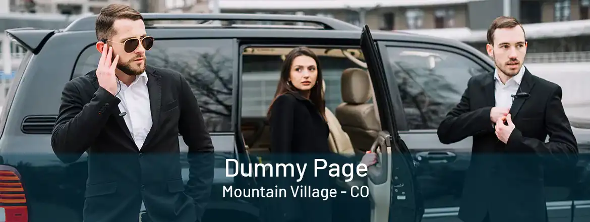 Dummy Page Mountain Village - CO