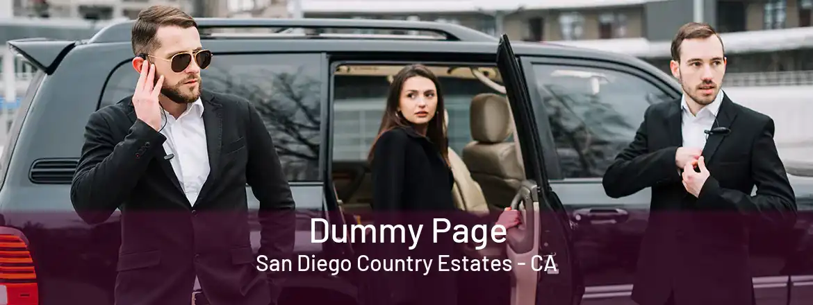 Dummy Page San Diego Country Estates - CA