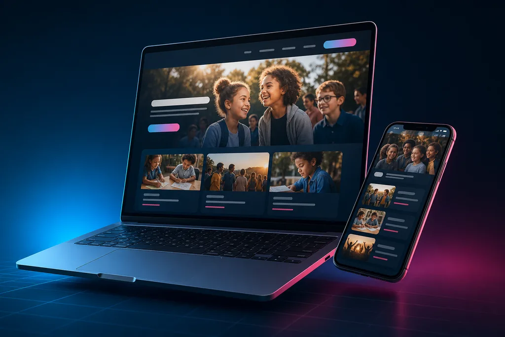 Premium school and nonprofit website mockup