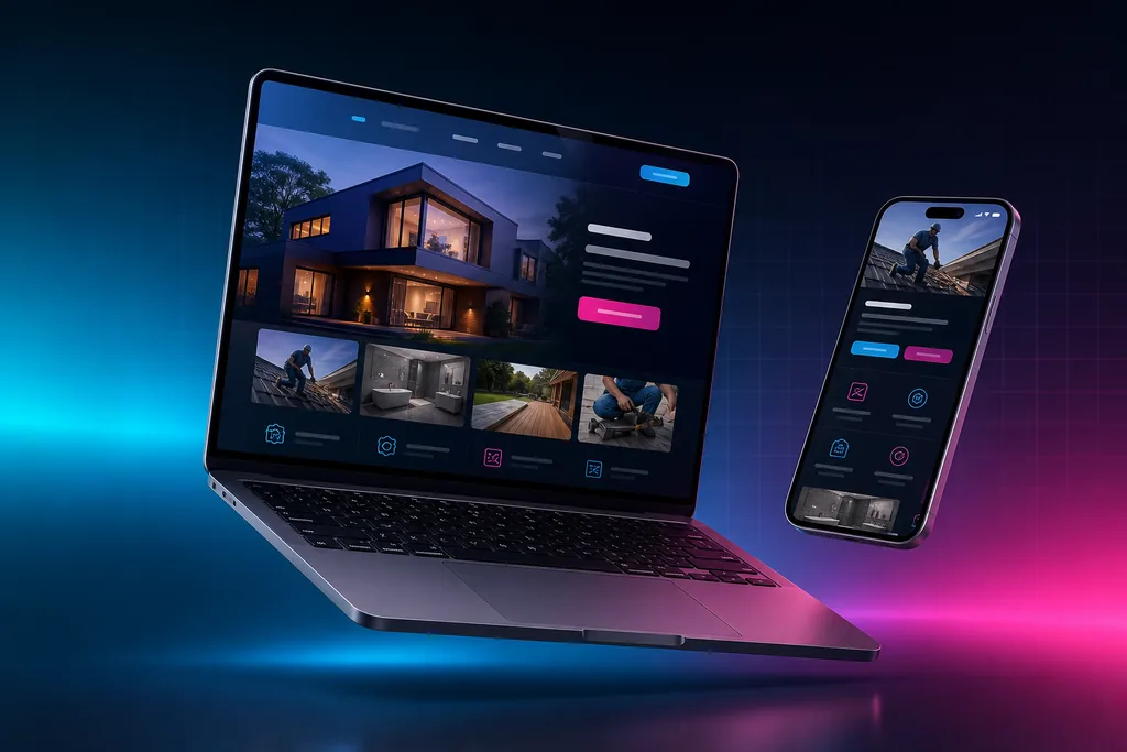 Premium home-services website mockup